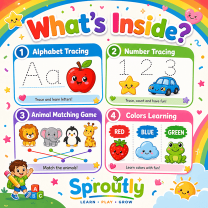 500,000+ Kids Educational Bundle PLR MRR, Printable Worksheets, Coloring Pages, Games, Preschool Learning Activities - sproutly