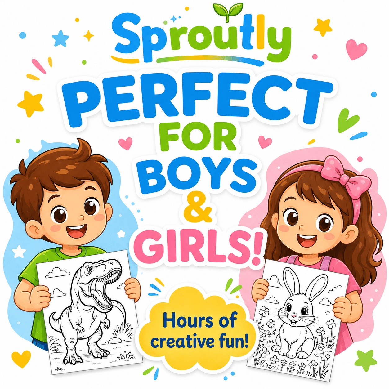 Mega Pack de Coloriage Enfants 3000+ Pages PDF, Livre de Coloriage Imprimable, Activités Créatives, Animaux Dinosaures Princesses, Téléchargement Instantané - sproutly