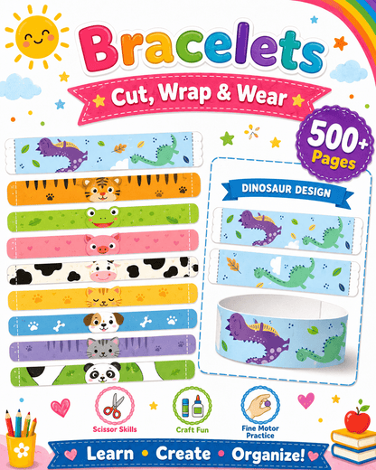 Preschool Classroom Worksheets Printable Bundle | 500+ Pages of Finger Puppets, Bracelets, Name Cards &amp; Assessment Tools for Pre-K &amp; Kindergarten - sproutly