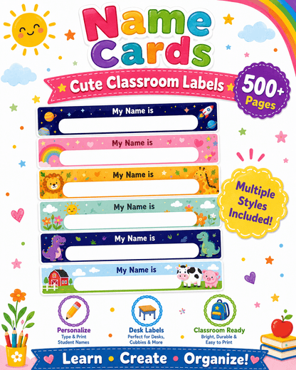 Preschool Classroom Worksheets Printable Bundle | 500+ Pages of Finger Puppets, Bracelets, Name Cards &amp; Assessment Tools for Pre-K &amp; Kindergarten - sproutly